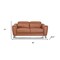 Homeroots Urban 65in Brown Leather Adjustable Headrest Loveseat 480895 - alternate 8