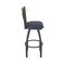 Holland Bar Stool Co Eleanor 25in Swivel Counter Stool with Pewter Finish, Medium Back and Graph Anchor Seat 880 - alternate 6