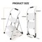 Wrightmaster 2-Step Lightweight Steel Step Stool, 7 ft. Reach with Non-Marring Feet, 330 lbs. Capacity Zoro1172white - alternate 6
