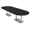 Skutchi Designs Racetrack Conference Table With Power Unit, 48 in W, 144 in L, Black HAR-RAC-48X144-DOU-U999ST19-NA - alternate 1