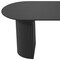 Homeroots 79" Black Solid Wood Double Pedestal Base Oval Dining Table 720464 - alternate 4