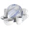 Elama Fine Marble 16 Piece Stoneware Dinnerware Set in Blue and White EL-MBLUE - alternate 1
