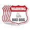 Signmission Dog Warning Shield Sign Bad Dog, 12 inch X 12 inch, Aluminum Metal Sign, 5PK SHI-A-5Pack-12-377 - alternate 1