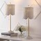 Jonathan Y Celerie 27.5" Coastal Bohemian Rattan/Iron Scalloped Buffet LED Table Lamp w/Pull Chain, White/B, 2PK JYL1138B-SET2 - alternate 9