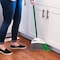 Libman PRECISION ANGLE Series Broom, 13 in Sweep Face, 6 in L Trim, PET Bristle, 53 in L, Steel 205 - alternate 3