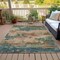 Homeroots 3' X 5' Teal Blue And Beige Abstract Washable Indoor Outdoor Area Rug 630939 - alternate 7