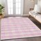Homeroots 10' X 14' Pink And Gray Plaid Washable Indoor Outdoor Area Rug 595510 - alternate 8