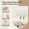 Yssoa HealSmart Small Office Desk Chair with Wheels, Armless Desk Chair with Lumbar Support, PU Leather L 3A88FNCHAIRDESKWHT01 - alternate 7
