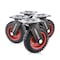 Powertec 8'' Caster Wheels, Heavy Duty Swivel Plate Casters with Rubber Knobby Tread, 4PK 17051-P4N - alternate 1