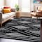 World Rug Gallery Geometric Shag Area Rug 5 ft x 7 ft Anthracite WR117ANTHRACITE5X7 - alternate 1