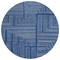 Homeroots 8' Navy Blue And Ivory Round Geometric Washable Indoor Outdoor Area Rug 600842 - alternate 8