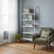 Homeroots 72" White Metal Five Tier Bookcase 489806 - alternate 9