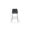 Homeroots Set of Two Black Faux Leather and Metal Low Back Counter Height Bar Chairs, 2PK 555071 - alternate 6
