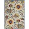 Homeroots 4' X 6' Ivory Red Green Blue And Yellow Floral Indoor Outdoor Area Rug 546658 - alternate 9