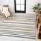 Jonathan Y Janus Classic Coastal Ticking Stripe Reversible Machine-Washable Cream/Navy 8 ft. x 10 ft. Area Rug SVH104A-8 - alternate 8