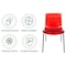 Leisuremod Astor Plastic Dining Chair with Black Steel Base in Transparent Red, 2PK ACBL-20TR2 - alternate 9