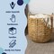 Happimess Laurel 19.49in Bohemian Hand-Woven Abaca Hamper Basket with Handles, Natural BSK1003A - alternate 8