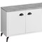 Homeroots 60in White Cabinet Enclosed Storage TV Stand 490374 - alternate 5