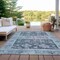 Homeroots 8' X 10' Blue And Denim Blue Aztec Washable Indoor Outdoor Area Rug 616595 - alternate 8