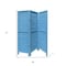 Homeroots 67" Blue Wood Folding Three Panel Screen Room Divider 274704 - alternate 6