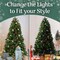 Elf Stor 6ft Prelit Christmas Tree Artificial Spruce Tree w/ 250 Warm White, Color Changing Lights & Stand 50-300-6LIT - alternate 9