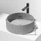Vigo Windsor Concreto Stone Round Fluted Bathroom Vessel Sink VG04071 - alternate 6