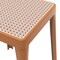 Leisuremod Tresse Stackable Plastic Square Dining Stool with Wicker Seat, Yellow TS12Y - alternate 6