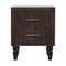 Homeroots 22" Brown Solid Wood Two Drawer Nightstand 701719 - alternate 1