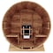 Saunaspa 4-6-Person Outdoor White Cedar Barrel Wet Sauna with 6kW TOULE Rock Heater, Tempered Glass Door SS-OTBL004 - alternate 4