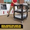 Rubbermaid Commercial Utility Cart, 600 lb Load Capacity, 3 Shelves, 44 in L, 25 6/25 in W, 47 in H 2196862 - alternate 7