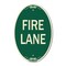 Signmission Fire Lane Supplementary, 12 Inch X 18 Inch Architectural Oval, Heavy Gauge Aluminum A-OV-G-1218-23991 - alternate 1
