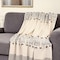 Homeroots Gray Woven Cotton Abstract Throw Blanket 478667 - alternate 5
