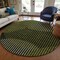 Homeroots 8' Olive Green And Black Round Geometric Washable Indoor Outdoor Area Rug 597645 - alternate 8