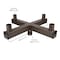 J&H Led 25 in. 90-Degree Quad Low Prof Bullhorn Mounting Bracket Tenon Adapter for Round Pole Lights JH-1QHTA90-54C - alternate 2