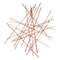 Homeroots 35" X 34" Rose Gold Metal Abstract Lines Hanging Dimensional Sculpture 483357 - alternate 5
