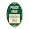 Signmission Private Drive Sign Private Drive - Residents , 12 In X 18 In Architectural, Heavy Gauge Aluminum A-OV-G-1218-23271 - alternate 1