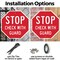 Signmission Stop Check with Guard, 10 inch X 10 inch, Aluminum Metal Signs, 2PK OC-A-2PACK-10-248 - alternate 6