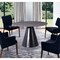 Homeroots 47" Gray Rounded Stone And Iron Pedestal Base Dining Table 370722 - alternate 5