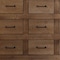 Homeroots 44" Brown Solid Wood Nine Drawer Triple Dresser 285585 - alternate 5