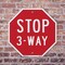 Signmission Stop 3-way, 10 inch X 10 inch, Aluminum Metal Signs, 2PK OC-A-2PACK-10-14 - alternate 5