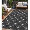 Homeroots 5' X 8' Black Gray And Ivory Geometric Washable Indoor Outdoor Area Rug 594684 - alternate 1