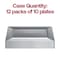 Smarty Had A Party 5.5" x 8.5" Silver Rectangular Plastic Dessert Plates (120 Plates), 120PK 6943-CASE - alternate 9