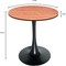 Leisuremod Bristol 27 in Round Dining Table with MDF Wood Top and Black Iron Pedestal Base BTBL-27CBR - alternate 8