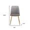 Homeroots Gray And Gold Upholstered Velvet Dining Side Chair 521276 - alternate 6