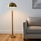 Homeroots 58" Brass Traditional Shaped Floor Lamp With Brass Dome Shade 523516 - alternate 1