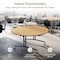 Palmer Hamilton Round Folding Table, 60 in W, 30 in H, Fusion Maple PHLIP20-3060RD-FB - alternate 7