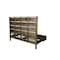 Homeroots Dark Brown Slat Back Solid Wood King Bed Frame 660001 - alternate 2