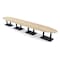 Skutchi Designs Oval Conference Table With Power Unit, 48 in W, 240 in L, Brown HAR-OVL-48X240-DOU.BK-K525-NA - alternate 1