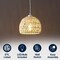 Jonathan Y Campana 8.25" 1-Light Bohemian Modern Woven Rope/Iron LED Pendant, Cream JYL6512C - alternate 10
