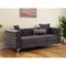 Homeroots 86" Dark Gray Velvet Sofa With Silver Legs 318845 - alternate 4